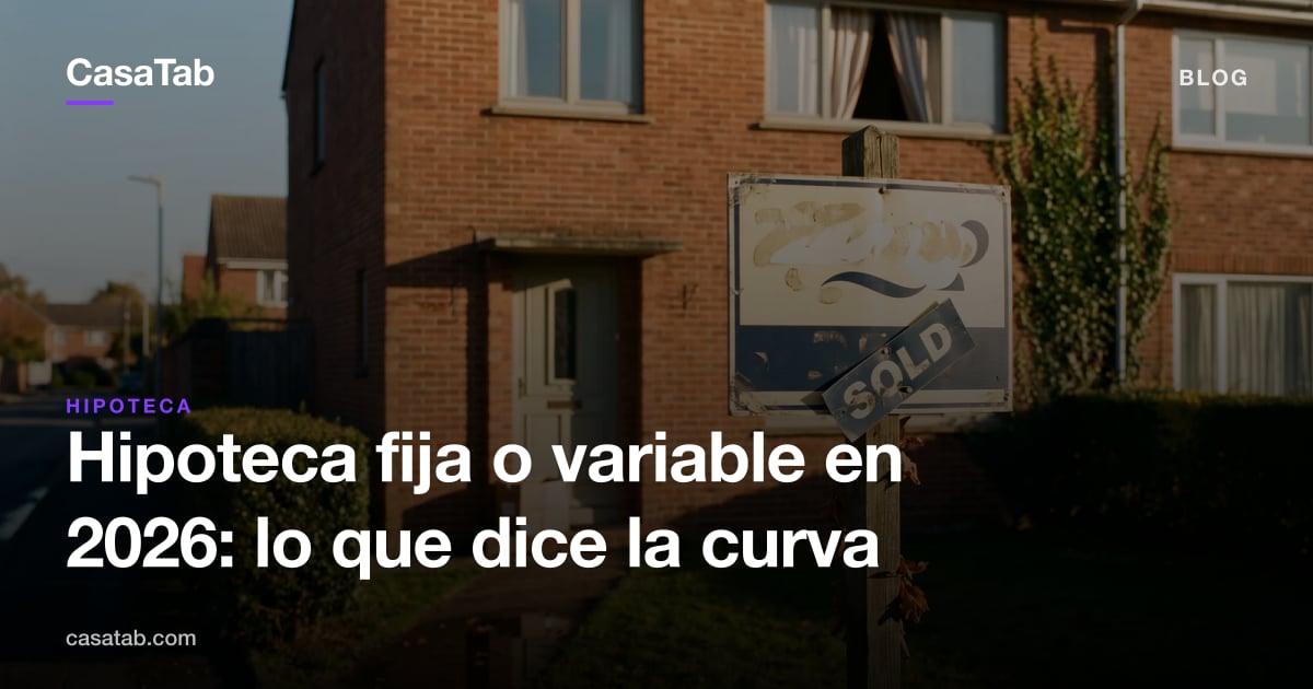 Hipoteca fija o variable en 2026: lo que dice la curva — CasaTab